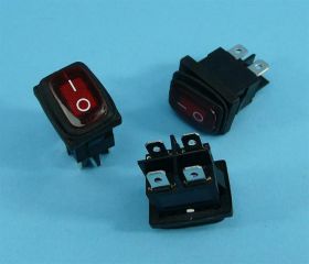 KCD1-201NW4 6A/250V RED ON-OFF IP63