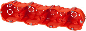 Puszka podtynkowa 4x60mm regips głęboka z wkrętami czerwona PK-4x60 0288-00