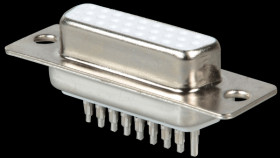 D-SUB socket, high density, 26-pin, straight