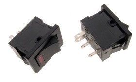 PRZEŁĄCZNIK KLAWISZOWY MIRS101-3L 3A 250V (6A 125V) SPST 2+2PIN CZERWONE PODŚWIETLENIE LED (PRZEL-MIRS101-3L)