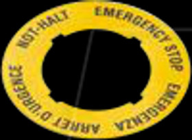 5.76.204.115/0400 Adhesive label yellow, round 22.3 / 40 mm, inscription