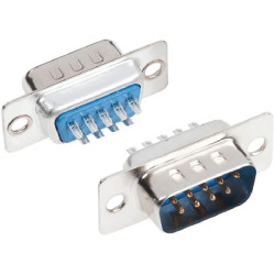 Wtyk RS-232 (D-Sub 9-pin) montażowy do obudowy