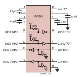 5V Low Power RS232 Transceiver