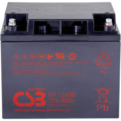CSB GP12400B8 AGM Lead-Acid Battery 12V 40Ah Ideal for UPS/Standby