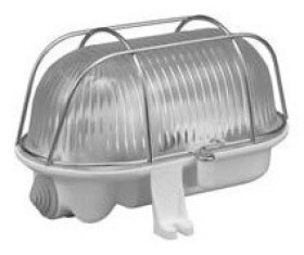 Oprawa kanałowa OWAL 60 E27 z siatką metalową IP44 szara D.3166S