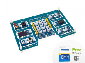 Grove Beginner Kit for Arduino - All-in-one Arduino Compatible Board with 10 Sensors and 12 Projects with Free Course