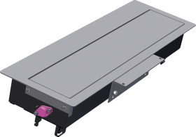 Top Frame X-Large kaseta z ramką asymetryczna, szary metaliczny, Bachmann (925.