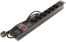Listwa zasilająca do szaf RACK 19cali PD-6/R-SPD-1L