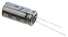 Kondensator 47μF 250V dc Radialny, Otwór przelotowy RS PRO roztaw: 5mm 13 (Dia.) x 26mm