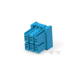 TE Connectivity 2420266-6 Housing Socket Female 2X3P Blue HCI 4.0 Unshrouded