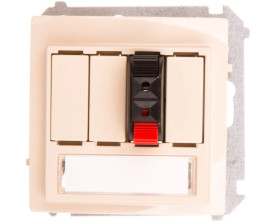 Simon Basic Gniazdo głośnikowe pojedyncze z polem opisowym beżowe BMGL31.01/12