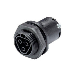 Wieland 99.451.6046.6 RST CLASSIC Receptacle 230V 3-pin Black M25