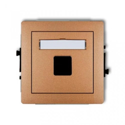 DECO Gniazdo komputerowe pojedyncze bez modułu złoty metalik 8DGM-1p PT-GN-DE-67-08-ND-00