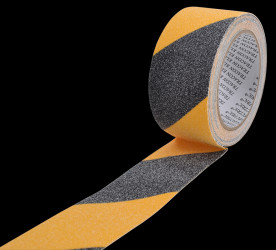 Taśma antypoślizgowa ostrzegawcza 5m czarno-żółta na schody płytki