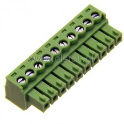 Listwa montażowa kątowa 10-zacisk. żeńska r = 3,81