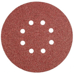 Krążki ścierne 150 mm, K40, 5 szt., z 8 otworami /5kpl./