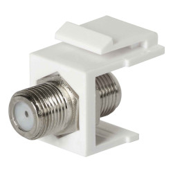 Adapter keystone z łącznikiem F, biały