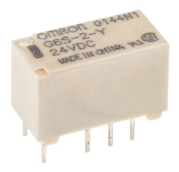 Przekaźnik sygnału, 24V dc, 2 A, DPDT, 2-polowy, montaż PCB, Omron G6S