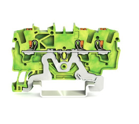 Listwa zaciskowa uziemienia WAGO poziomy: Pojedynczy 22 → 14AWGWciskany zacisk Cage Clamp TOPJOB S, 2201