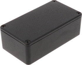 Aluminum die cast enclosure, (L x W x H) 113 x 60 x 38 mm, black (RAL 9005), IP54, 1590B2BK
