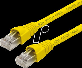 100008923 Patch cable, Cat.6a, S/FTP, LSOH, yellow, 7 m