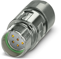 Jack, 6 pole, crimp connection, standard/ONECLICK quick locking system, straight, 1629137