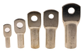 Końcówka oczkowa rurowa rozmiar przewodu 25mm² Ø 10.5mm nieizolowany średnica wew 7mm Brązowy RS PRO