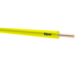 Przewód DY 6,0 mm2 żółty (450/750V) jednożyłowy drut H07V-U (krążki 100m) 5901854407104 ELPAR