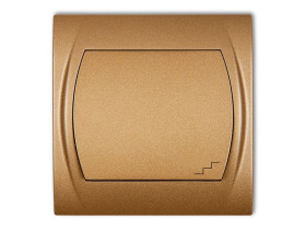 LOGO Wyłącznik schodowy złoty metalik 8LWP-3 KARLIK