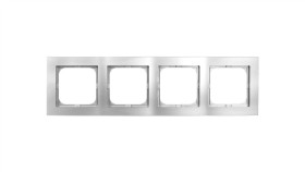 As Ramka Poczwórna Srebro R-4G/18
