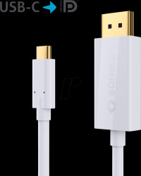 X-UCC021-010 USB C plug to DP cable, DP mode, 4K60, 1 m, white
