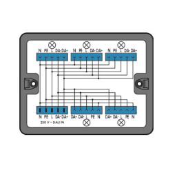 Rozdzielnica elektryczna, 5 wloty, 25 A