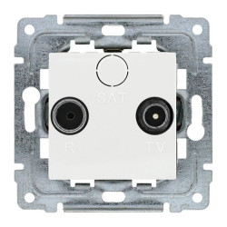 DANTE Gniazdo antenowe RTV przelotowe bez ramki TV: 8 dB R: 8 dB 450274