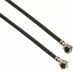 Coaxial cable, AMC plug (angled) to AMC plug (angled), 50 Ω, 0.81 mm micro cable, 1 m, A-1PA-081-01KB2