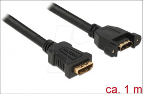 85466 Cable HDMI A female &gt; HDMI A female, 4K, 1 m