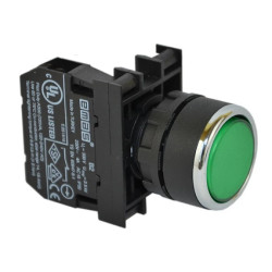 Przycisk sterowniczy kryty, niestabilny, 1NC, zielony T0-B200DY