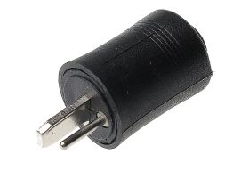 Wtyk głośnikowy prosty lutowany czarny (2szt)