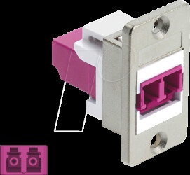 91100 LC duplex panel jack / socket, violet