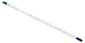 Termometr szklany, +50°C, Ciecz nietoksyczna, Podziałka 0,5, Zanurzeniowy, Stopnie Celsjusza, -10 → +50°C