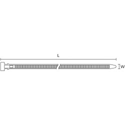 HellermannTyton 132-20360 CT203-BHT Cable ties 200mm black 50pcs heat-resistant