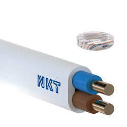 Przewód YDYp 2x6 mm2 (450/750V) instalacyjny płaski (krążki 100m) 13029011 NKT