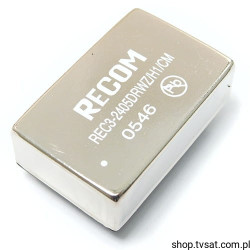 REC3-2405DRWZ/H1/CM DC-DC In=24V Out=5V 0.6A THT RECOM