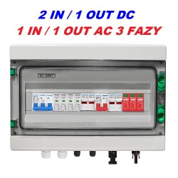 ROZDZIELNICA PV 1000V DC/AC 2 STRINGI 3 FAZOWA FOTOWOLTAIKA IP65