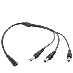 Rozgałęźnik DC 2.1/5.5 gniazdo na 3x wtyk z przewodem 0.4m