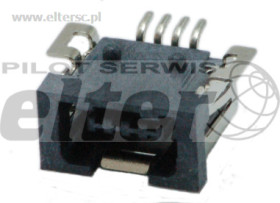 Gniazdo miniUSB 4pin typ A SMD z podwójnym kluczem
