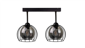 Lampa Sufitowa Nowoczesna Loftowa 2Xe27 Solo Black