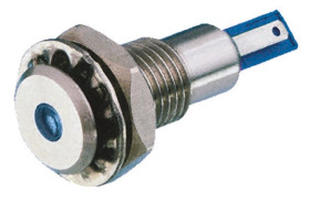 Lampka kontrolna do montażu panelowego 12V dc, niebieska 12.2mm LED Końcówka lutownicza Bulgin