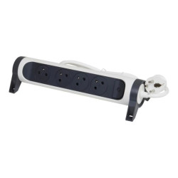 HELMO Przedłużacz premium obrotowy 4x2P+Z z przewodem 3.0m 3x1.5 mm2 biały/grafitowy 049459