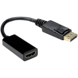 Value 12.99.3138 DisplayPort to HDMI Adapter Cable Black 0.15 m
