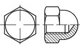 Nakrętki z łbem M8 TOOLCRAFT TO-6866865 DIN 1587 100 szt.